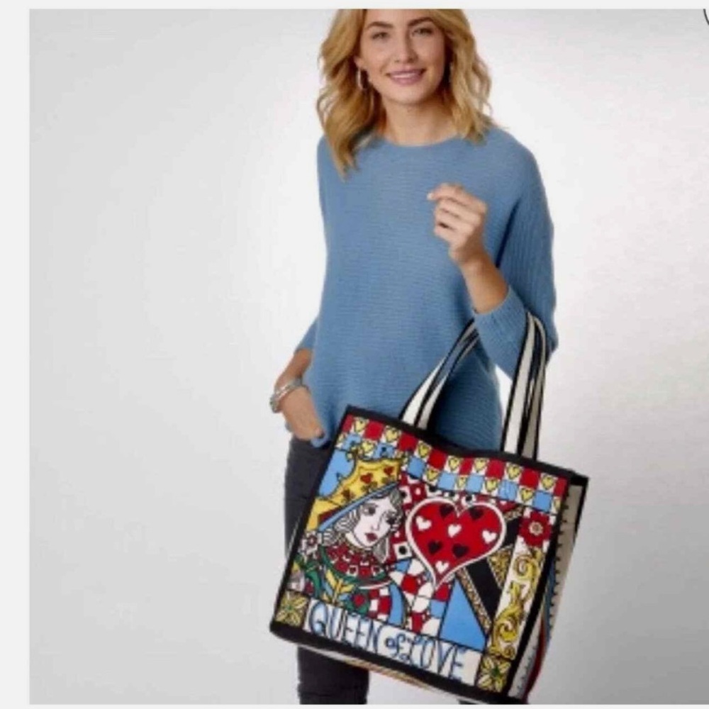 Brighton Queen of Love Tote - Red, Blue, Yellow